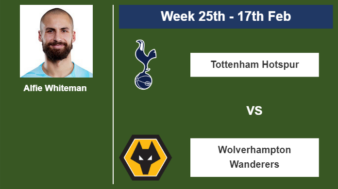 FANTASY PREMIER LEAGUE. Alfie Whiteman  stats before encounter vs Wolverhampton Wanderers on Saturday 17th of February for the 25th week.